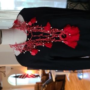 Women's Red Beaded Necklace